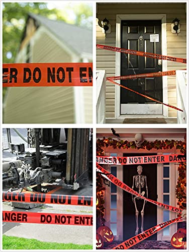 Warning Tape, Red Black Premium Barricade Tape, Non Adhesive Tape, 3" x 300 Feet,1 Roll - size: 3 inches wide x 300 feet long