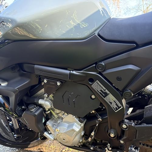 for CF Moto 675SS Motorcycle Engine Guard Protectors for CFMOTO 675SR 675NK 675SRS, CNC Aluminum, Black, Side Protection Shields, Bolt-On Installation, 2-Piece Set