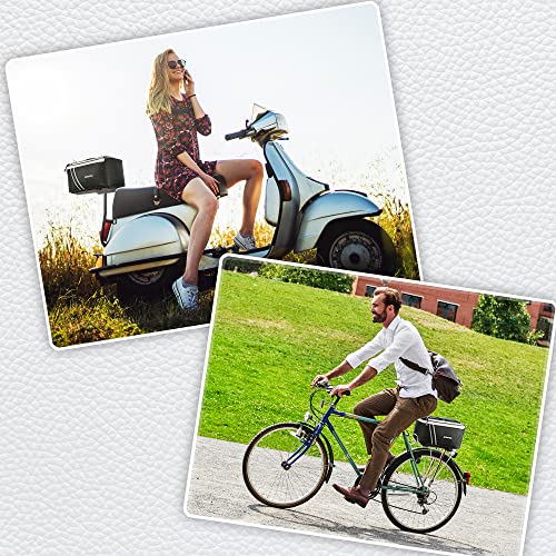 JXFUKAL Rear Bike Rack Bag with Rain Cover, 7L/9L/10L/12L Waterproof Bicycle Ebike Saddle Bag Cycling Pannier Trunk Carrier with Reflector & Adjustable Cord for Commuter Travel Outdoor - style: With Insulation Inner- 9l