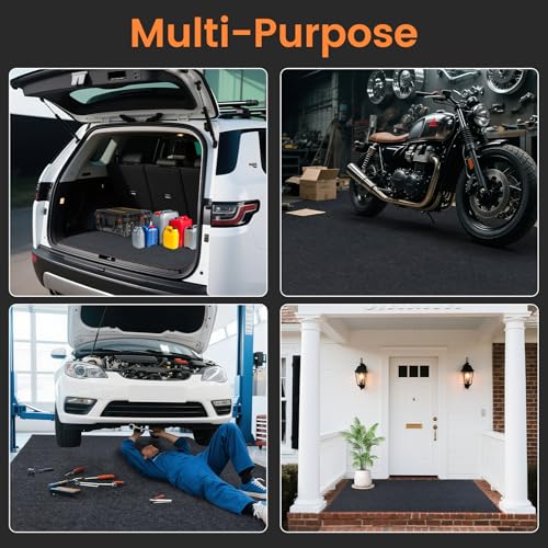 Heavy Duty Oil Spill Mat, 7' 2" x 8' 4", Premium Absorbent Oil Pad, Garage Floor Mat for Under Car, Protects Garage Floor from Spills, Drips, Splashes and Stains,Washable, Reusable - size: 7' 2" x 8' 4"