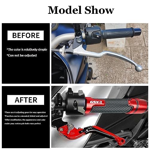 2pcs Motocycle Handlebar Grip Ends Set, Fit with S.uzuki GSXR GSX-R GSXS 600 750 1000 (22mm 7/8" - Black) - color: Handlebar - Black