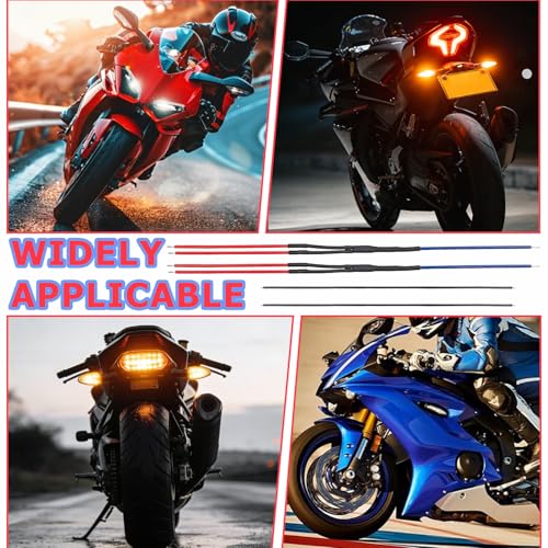 2 Pack 4709 LED Turn Signal Diode Wire Kit,Metric Motorcycle Diode Wire,Compatible with Kawasaki Vulcan 1600 Honda VT1100/XR650L/VTX1800C/CRF230M Suzuki GS500F/DR350 Yamaha Enduro