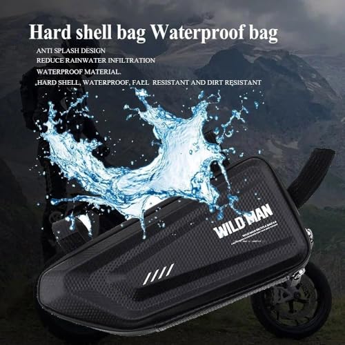 For Ninja 400 650 300 250 250R Ninja H2R ZH2 ZX10R ZX6R Motorcycle Modified Side Bag Waterproof Triangle Side Bag Hard Shell Bag (black)
