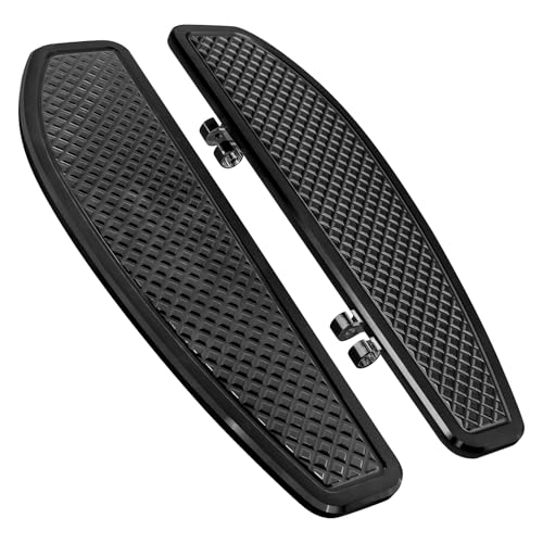 Stretched Anti-Slip Extended Stretched Driver Rider Foot board Floorboards for Harley Road King/Road Glide/Touring/Street Glide/Electra Glide/Ultra 1986-2023, Softail 1986-2017,Black - color: Driver Floor Board-Black