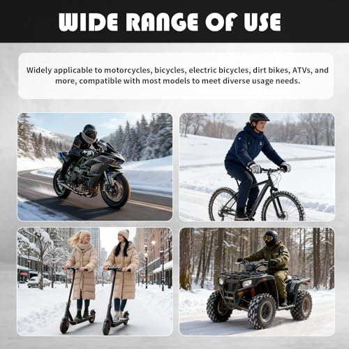 4PCS Soft Plush Motorcycle Handlebar Grips & Brake Covers,Anti-Slip Motorcycle Grips Covers for Comfortable Grip,Winter Essentials Motorcycles Accessories for Bike,Dirt Bike,ATV