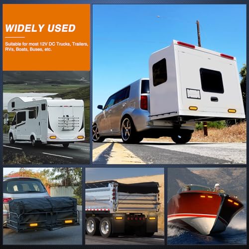 Nilight 6Inch Oval Tail Light 2PCS 35LED Arrow Amber Running Turn Signals Lights Surface Mount Waterproof for 12V Caravan Truck RV Camper Trailer Bus - color: Amber Arrow Lights 2Pcs