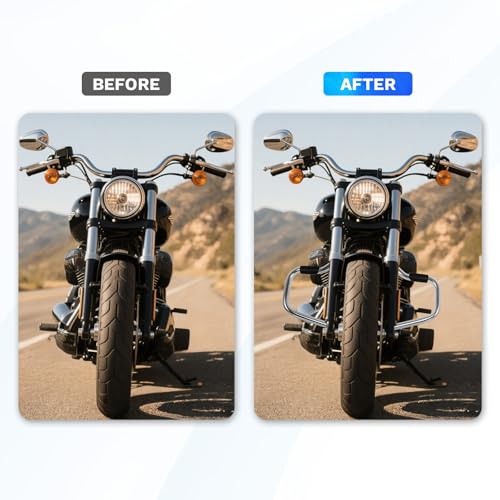 Crash Bar for Harley Dyna 2006-2017, 1 1/4" Highway Footpegs Engine Guard Protector for Low Rider, Wide Glide, Fat Bob, Street Bob, Super Glide, Switchback, CVO Fat Bob (Chrome) - color: Chrome