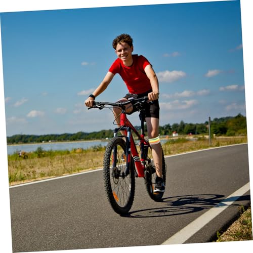 POPETPOP 2pcs Reflective Bike Gear Running Gear Reflective Safety Straps Glow Wrist Bands Night Running Arm Bands