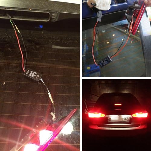 2 PCS Flash Strobe Controller, 12V-24V GS-100A LED Flasher Brake Light Strobe Module, Universal Flashing Module Controller for Motorcycles Cars Trucks Tail Stop Lamp