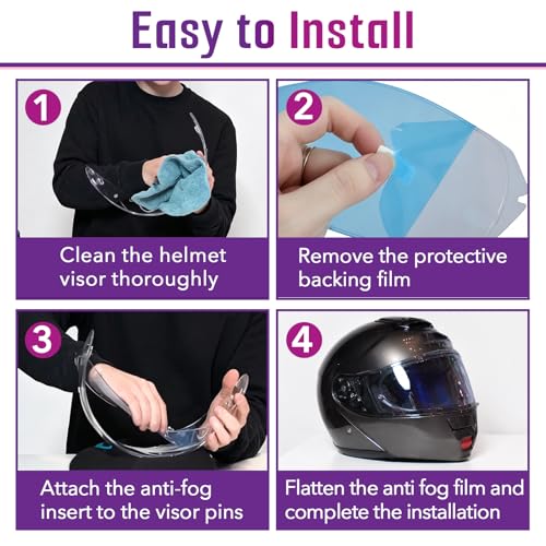 RF1400 Anti-Fog Insert Compatible with Shoei CWR-2 X15 Z8 X-SPR PRO Helmet Visor, Ensures Clear Vision for Motorcycle Riding