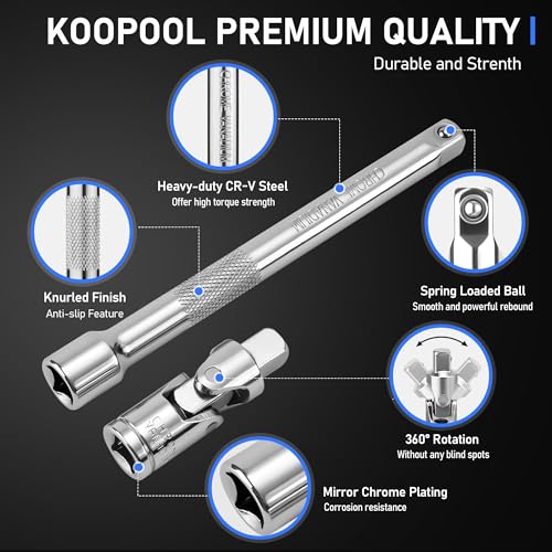 12pc Magnetic Spark Plug Socket Set with Installation Tube, 3/8" Click Torque Wrench, Spark Plug Gap Tool, Magnetic Swivel Sockets, U Joint and 10" Extension Bar(12pcs) - style: Pro Torque-Control Set