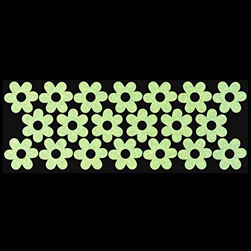 LiteMark Reflective Petal Flower Power Vinyl Stickers, Great for Laptop, Phone, Helmets, Bicycles - Lemon Yellow, Pack of 20 Pcs - color: Lemon Yellow