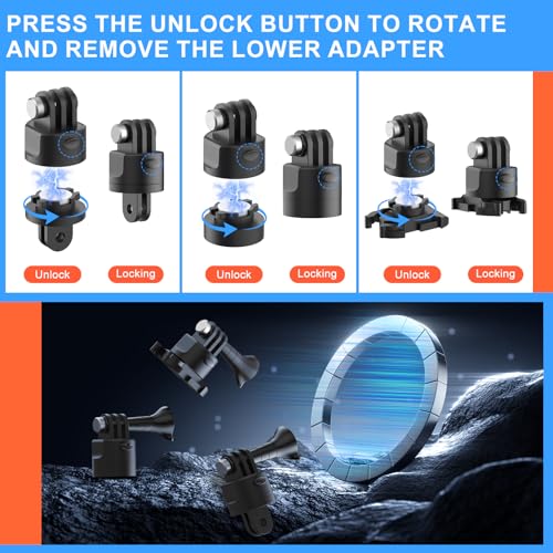 HONGDAK 70in1 Upgrade Action Camera Accessories Kit Compatible with GoPro Hero 13 12 11 10 9 8 7 6 5 4 Max 11 mini Insta360 X5 X4 X3 GO3 DJI Osmo Action 6 5Pro 4 3 AKASO Sony Sports DV - color: 70 in 1