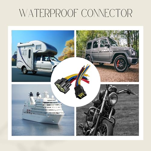 16 Pin Waterproof Connector,Waterproof Electrical Car Auto Wire Connector,16AWG Male Female Quick Disconnect Wire Connectors for Car Truck Motorcycle Marine Boat(1pairs) - size: 16pin way