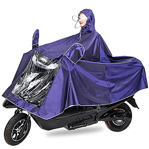 Unisex Adult Poncho Waterproof Rain Poncho Outdoors Bike Ebike Motorcycle Scooter Cycling Jacket Raincoat Cape Rain Cover - color: Purple