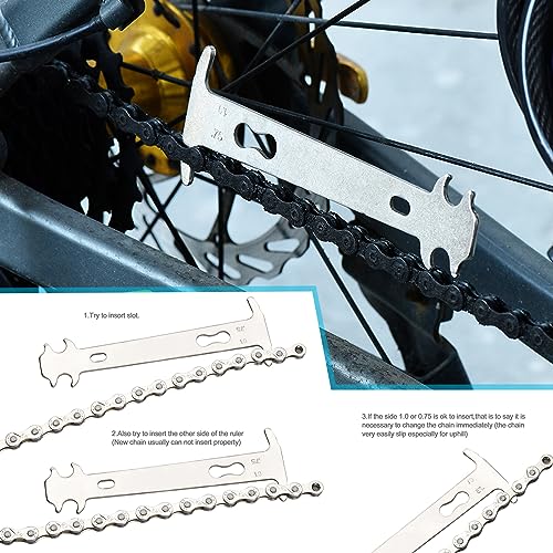 Bike Chain Repair Tool kit - Bicycle Chain Breaker Tool, Master Link Pliers, Chain Wear Checker for 7-11 and Single Speed Chains - style: Silver