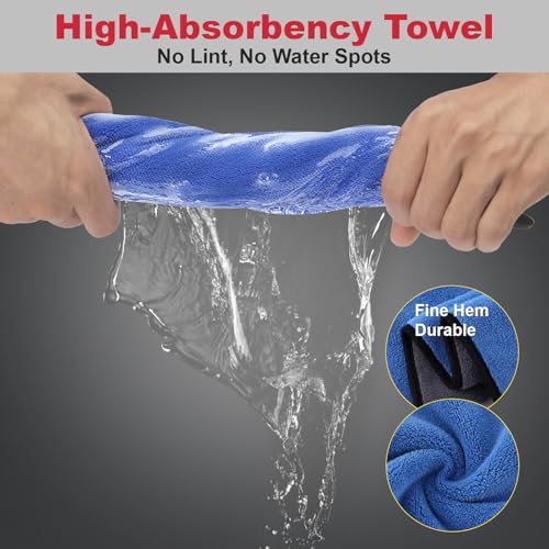 4PCS Professional Wheel Detailing Set - Metal-Free Flat Rim Brush, Dual-Hardness Tire Brushes & Lint-Free Towel | Scratch-Free Brake Dust Removal for All Vehicles - color: 4