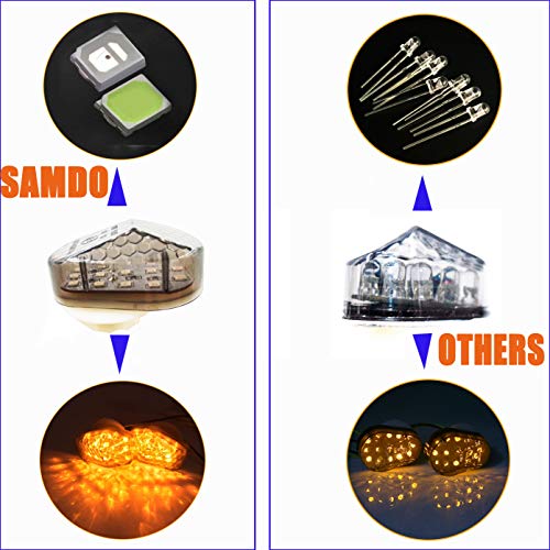 SAMDO Motorcycle LED Flush Mount Turn Signal Light Blinker Turning Lamp Smoke for Honda CBR600RR CBR1000RR CBR600F3 CBR600F4 CBR600 CBR929