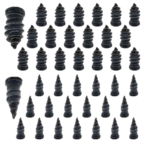 40Pcs Tire Repair Rubber Nail, Spiral Rubber Nails & Screw Plugs Tire Repair Kit Self-Service Vacuum Tire Puncture Repair Tool for Car, Motorcycle, Truck, Tractor, Jp -Reliable Tire Repair - size: 40Pcs