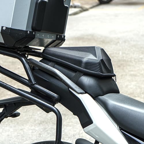NIGHT CAT Tail Bag Multifunctional Waterproof Saddle Bag Motorcycle Rear Seat Universal Storage - color: Black