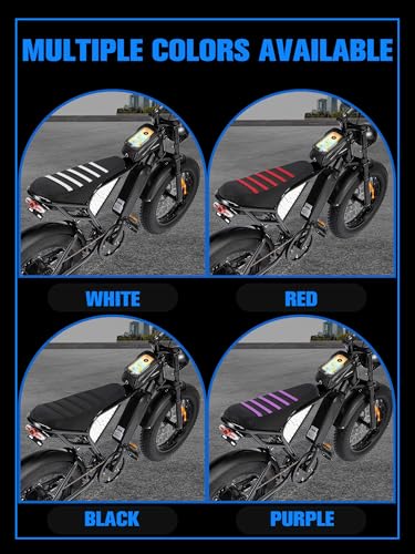 Non-Slip Seat Cover Compatible Fit for Ridstar Q20/Q20 Pro Lite EBike E-Bike, Electric Bike Soft Seat Cover White - color: white