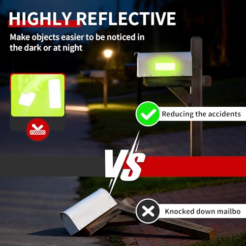 20 Pcs Super Reflection Reflective Stickers Made of 3M DG3, Yellow-Green Outdoor Waterproof Safety Reflective Tape for Car/Bike/Mailbox/Helmet/Truck - Safety Stickers Yellow-Green - color: Fluorescent Yellow-Green 20pcs