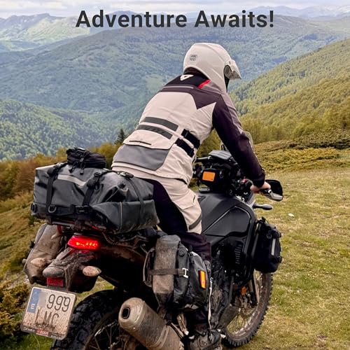 Odinsberg 30L 100% Waterproof Motorcycle Tail Bag Motorcycle Saddlebags Backpack Multifunctional Dry Bag Soft Luggage For Motorbike Saddle Back Seat Rear Rack Sissy Bar Side Panniers Dual Sport Bike - size: 30L
