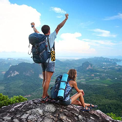 RICHEN Neoprene Water Bottle Carrier Bag with Adjustable Shoulder Strap,Insulated Water Bottle Cover for Stainless Steel/Glass/Plastic Bottles - color: Sunflowers, size: 750ml