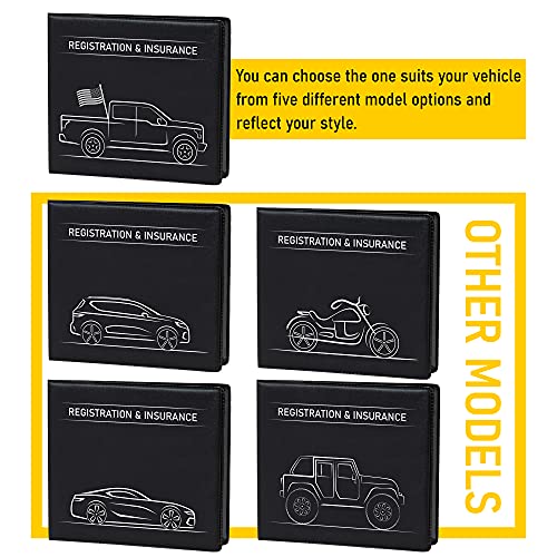 CANOPUS Auto Accessory Document Holder, 2 Pack (Black, PVC, Portable, EZ Pass Compatible) - size: Truck
