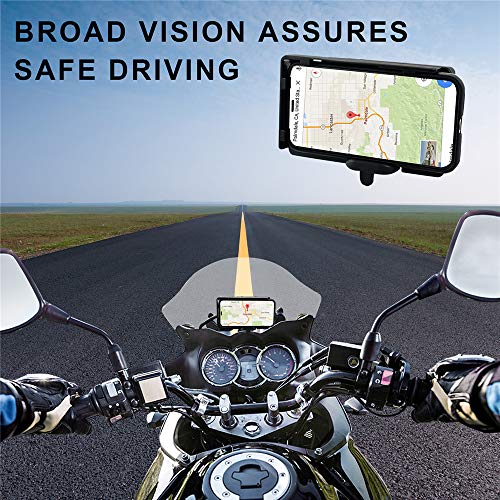 MDPROMCP R1200GS Motorcycle Phone Holder with Double USB Charger Mobile Phone Mount GPS Navigation Bracket Compatible with F700GS F800GS R1200GS R1250GS CRF1000L Africa Twin 12MM Roll Bar