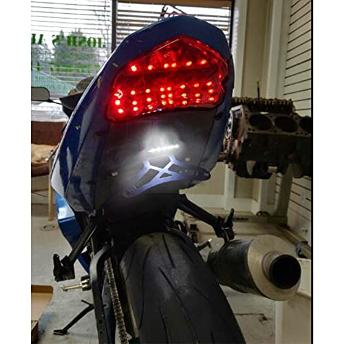 1Pcs 12 LEDs Red White LED License Plate Light,Waterproof LED Brake Light,Motorcycle Signal Light,Backup Light,Tail light for Harley Davidson Kawasaki Suzuki Ducati Polaris Yamaha Bike - size: 12led/Red-white