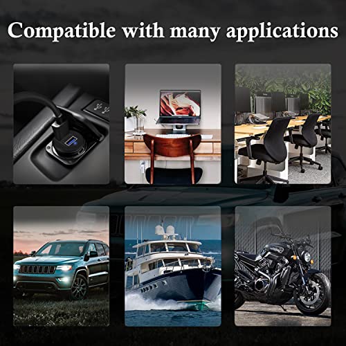 Alloy Dual Port USB 3.0 Car Dashboard Flush Mount Cable, Male to Female with LED Indicator Extension Cable for Car Truck Boat Motorcycle Dashboard Panel - 3ft - style: Dual Port 3ft