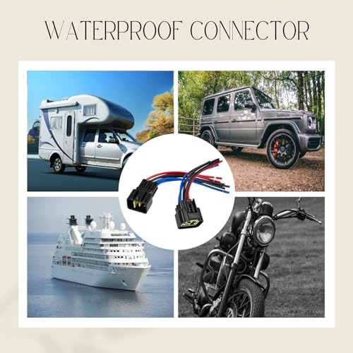 6 Pin Waterproof Connector,Waterproof Electrical Car Auto Wire Connector,16AWG Male Female Quick Disconnect Wire Connectors for Car Truck Motorcycle Marine Boat(3Pack) - size: 6pin way