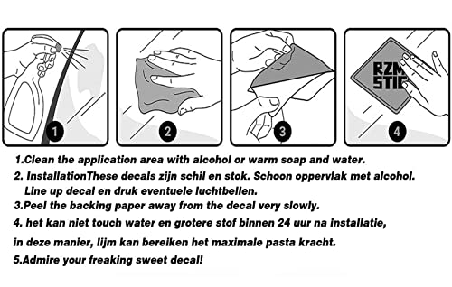 Awonderful Motorcycle S1000RR Fairing Decal Sticker for S1000RR 2009-2014 - Fairing Side Section Decal Sticker (Black, Blue and Red) - color: Black, Blue and Red