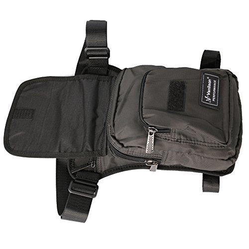 Waterproof Airsoft Tactical Drop Leg Pouch Bag Panel Motorcycle Bag - color: A-Black