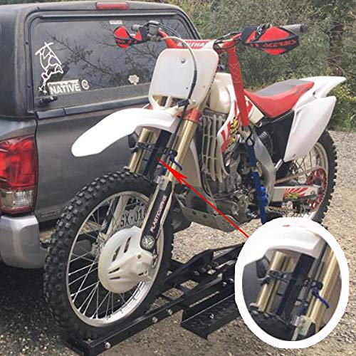 Dirt Bike Plastic Fork Support Guard, 10.5" Fork Saver Brace | Transportation protector for motocross and dirt bike forks during tie-down hauling
