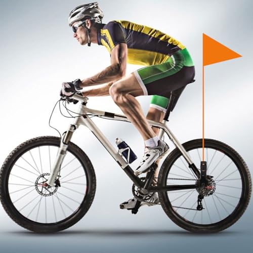 BESPORTBLE Bike Safety Flag Holder: 5Pcs Iron Bicycle Safety Flag Pole Mount Brackets for Motorcycle Dirt Bike Accessories, Black