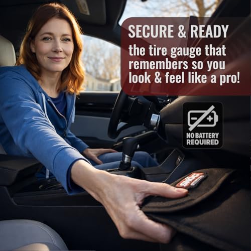 SKÖG Dual-Needle Tire Pressure Gauge 100 PSI | Leak-Free RatchetSeal Patented Quick-Connect | Cars, Trucks, Motorcycles, Bicycles | Battery Free