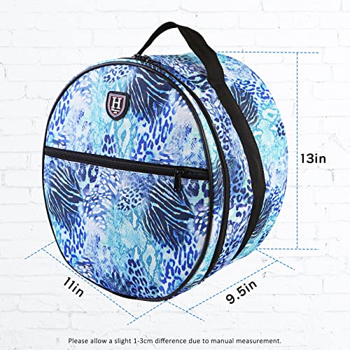 Harrison Howard Equestrian Motorcycle Riding Waterproof Helmet Bag Helmet Case Storage Carring Bag - color: Icyblue Leopard