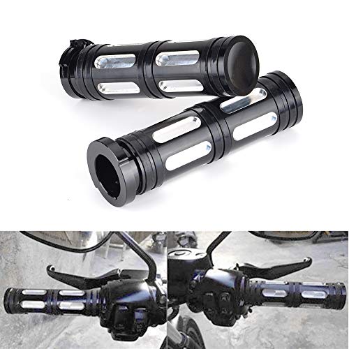 Goldfire Motorcycle Foot Pegs Front & Rear Footpegs 1 Pair Slim CNC Cut Foot Rests Compatibility For Harley Sportster, Dyna, Road King (Chrome) - color: Chrome