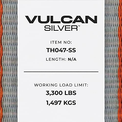 VULCAN Car Tie Downs - Snap Hook - Adjustable Loop - 4 Pack - Silver Series - 3,300 Pound Safe Working Load - size: Silver Series