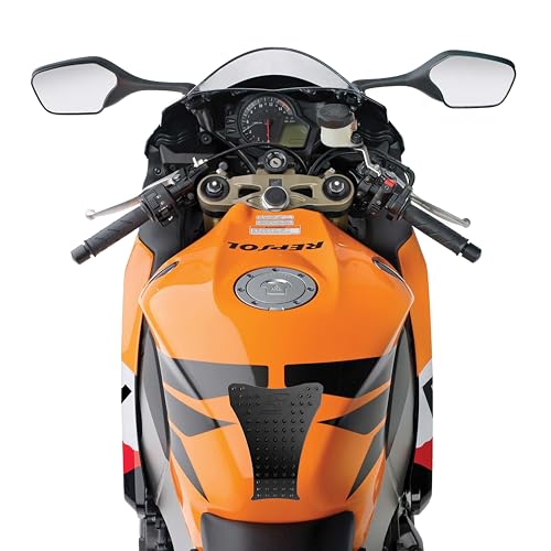 STOMPGRIP | Motorcycle Center Tank Pad Protector | Universal Fit | Old School | Volcano Black - color: Black