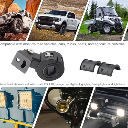 Motorcycle Mounting Bracket Kit 18-32mm Horizontal Bull Bar Mounting Bracket,Adjustable Headlight Fog Light Mounting Holder, Universal Spotlight Bracket - 2set - style: 18-32mm