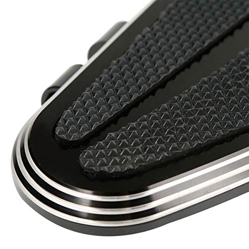 TCMT Pair Half-Shield Burst Rider Footboard Fit For Harley Touring 1986-2025 Road King Electra Street Road Glide Trike Models 2008-2025 Softail FL 1986-2017 Switchback FLD 2012-2016 - color: Rider Footboard, size: Style C