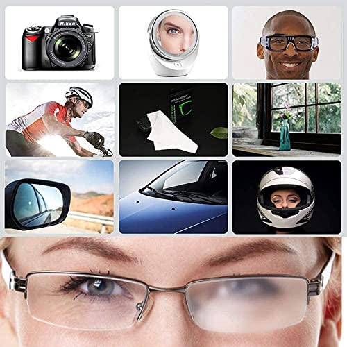 Anti-Fog Eyeglasses Cleaning Cloth, Anti Fog Wipe for Glasses Goggles Motorcycle Helmet Camera Lens, Reusable 500 Times(3 Packs)