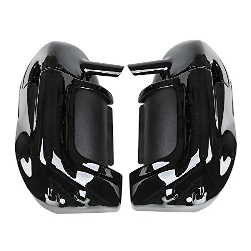 XFMT Lower Fairing Motorcycle Lower Vented Leg Fairing with 6.5" Speakers & Grills Fit for Harley Davidson Touring Road King Street Glide Electra Glide 1983-2013, Vivid Black - color: W/ Speakers & Grills For '83-'13