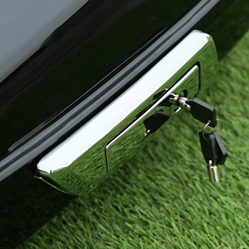 TCT-MOTORPARTS Gloss Black Chopped Tour Luggage Trunk w/Backrest & Mount Rack Fit for Harley Touring 2014-2025 Harley Touring CVO Road Street Special Electra Glide Road King - color: Vivid Black Chopped Trunk+Chrome Rack