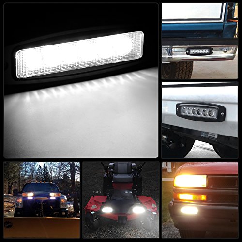 Nilight LED Pods Flush Mount 2Pcs 18W 7.3Inch Spot Offroad Fog Light Bar Waterproof Lighting for Tractor Boat SUV ATV UTV 4WD Car Truck Motorcycle Dirt Bike Golf Cart 12V 24V - color: 2Pcs 18w Flush Mount Lights
