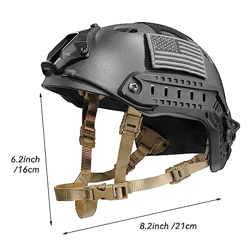 Tactical Helmet Chin Strap Adjustable Dial 4 Points Suspension System with Bolts and Screws for Tactical Fast MICH Bump Helmet Accessory - color: Style 3-Khaki