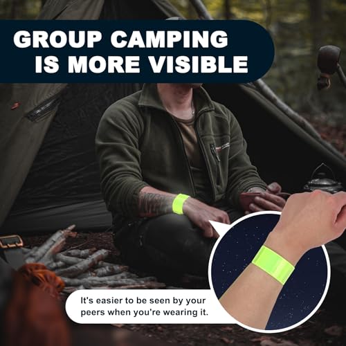 30 Pcs Reflector Band Snap Bracelet, Reflective Arm Bands, High Visibility Slap Safety Bands for Night Jogging Cycling Running Night Working Hiking